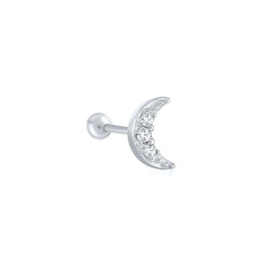 CANNER 1PC Real 925 Silver Stud Earring Small Zircon Earrings For Women Ear Bone Nail Lip Piercing Body Wedding Gifts Jewelry