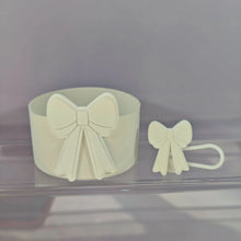 Cute Bow Silicone Boot Bottom Sleeve Cover for Stanley Tumbler Cup Protection Case 10mm Straw Covers Cap For Stanley Cup