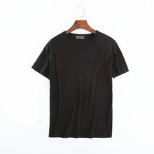 Men's T-shirt Short Sleeve Loose O-Neck T-shirt Summer Large Size Undershirt Couple T-shirt Solid Color Men's Top T-shirt