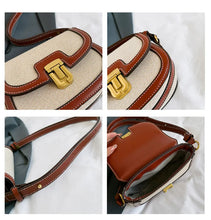 2025 New! Korean Minimalist Color - Block Single - Shoulder Crossbody Bag, Retro Saddle Style, Versatile Underarm Tote