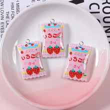10Pcs Cute Simulated Candy Biscuit Potato Chips Resin Charms for Earrings Bracelets Necklace Keychain Pendants Jewelrry Making