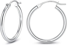 Fansilver S925 Sterling Silver Hoop Earrings 14K Gold Plated Hoop Earrings Hypoallergenic Lightweight Earrings for Women Girls