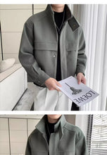 Winter Men Clothing Short Woolen Jackets for Men High-end Stand-up Collar Korean Fashion Zipper Loose Casual Coats Men