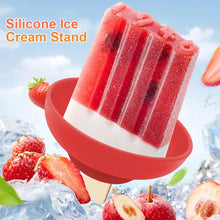 Drip-Proof Popsicle Rack Silicone Anti-Drip Ice Cream Bracket Reusable Portable Popsicle Protector for Kids Ice Cream