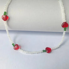 2022 Korean Wave New  Han Ji-Sung、한지성 Same Red Love Necklace Rice Beads Fashion Accessories INS Fashion Women's Jewelry