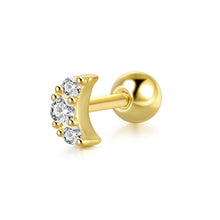 CANNER 1PC Real 925 Silver Stud Earring Small Zircon Earrings For Women Ear Bone Nail Lip Piercing Body Wedding Gifts Jewelry