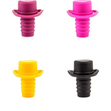 New Silicone Bottle Stopper for Bottles Cap Wine Cork Wine Pourer Stopper Silicone Caps Cute Top Hat Fresh-keeping Gel Cork Bar