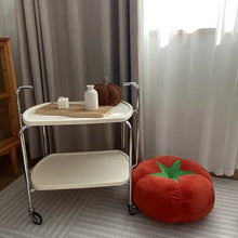 Thickened Cushion with Tomato-Shaped Pillow Vegetable Mushroom Persimmon Round Cushion Pad for Window Seat Pillows for Bedroom