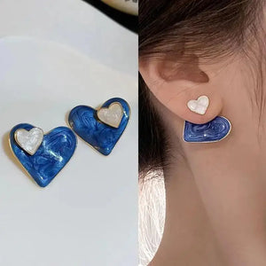 925 Silver Needle Korean Fashion Colorful Cube Crystal Earrings For Women Jewelry 2024 Trending New Sweet Zircon Stud Earrings