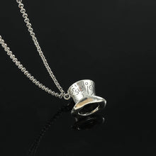 Alice in Wonderland Vintage Hat Pendant Link Chain Necklace Alloy Pendant Jewelry Accesories For Women Jewelry Gift