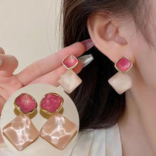 925 Silver Needle Korean Fashion Colorful Cube Crystal Earrings For Women Jewelry 2024 Trending New Sweet Zircon Stud Earrings