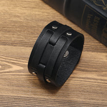 Leather Bracelet For Men New Punk Style Leather Bracelets, Exaggerated Button Rivet Accessories Simple Bracelet