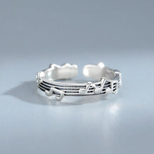 Korean Style Music Symbol Rings for Men Women Jewelry Gifts Adjustable Size