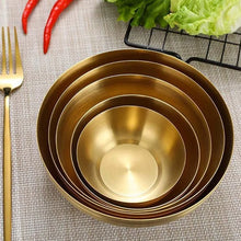 Bowl Large Metal Bowl Salad Bowl Japanese Soup Bowls Gold Home Soup Bowl Fruit Dish Round Metal Bowl Stainless Steel