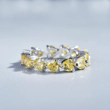 2023 Korean Wave New JIN Same Pink Yellow Zircon Love Ring INS Fashion Trend Celebrity Jewelry Women Accessories Lovers Gift