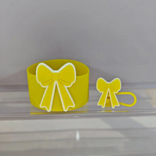 Cute Bow Silicone Boot Bottom Sleeve Cover for Stanley Tumbler Cup Protection Case 10mm Straw Covers Cap For Stanley Cup