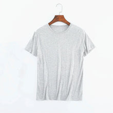 Men's T-shirt Short Sleeve Loose O-Neck T-shirt Summer Large Size Undershirt Couple T-shirt Solid Color Men's Top T-shirt