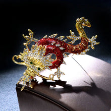 CINDY XIANG Rhinestone China Dragon Brooch Enamel Pin Zodiac Design Jewelry 2 Colors Available Fashion Accessories