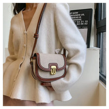 2025 New! Korean Minimalist Color - Block Single - Shoulder Crossbody Bag, Retro Saddle Style, Versatile Underarm Tote
