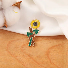 Sunflower Enamel Pins Custom Wholesale Sun Plant Brooch Lapel Badges Beautiful Flowers Fashion Jewelry Gifts for Women Wholesale