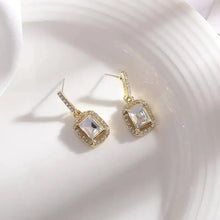 925 Silver Needle Korean Fashion Colorful Cube Crystal Earrings For Women Jewelry 2024 Trending New Sweet Zircon Stud Earrings