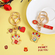 2024 Chinese Zodiac Dragon Vintage Alloy Pendant Chinese New Year Mascots Key Chain Ornaments Keyring Gift Souvenir