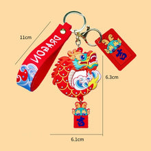 1PC Red Key Chain New Year Keychain Cute Dragon Keychains Hanging Accessories Decors Chinese Dragon Year Key Chain Luck Gifts