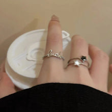 Korean Kpop Fashion Star Zircon Rings for Women Girls Double Layer Open Ring Aesthetic Jewelry Y2k Accessories 2025 New Trend