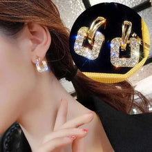 925 Silver Needle Korean Fashion Colorful Cube Crystal Earrings For Women Jewelry 2024 Trending New Sweet Zircon Stud Earrings