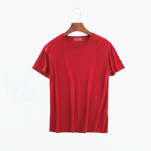 Men's T-shirt Short Sleeve Loose O-Neck T-shirt Summer Large Size Undershirt Couple T-shirt Solid Color Men's Top T-shirt