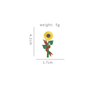 Sunflower Enamel Pins Custom Wholesale Sun Plant Brooch Lapel Badges Beautiful Flowers Fashion Jewelry Gifts for Women Wholesale