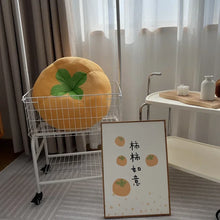 Thickened Cushion with Tomato-Shaped Pillow Vegetable Mushroom Persimmon Round Cushion Pad for Window Seat Pillows for Bedroom