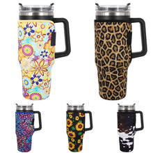 Reusable Neoprene Insulated Sleeves Cup Holder Idea for 40oz Tumbler Cup with Handle(Only Cup Sleeves)