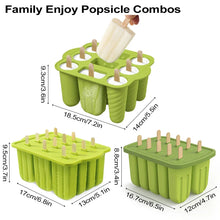 Popsicles Mold Reusable Easy-Release Silicone Homemade Maker Ice Pop Mold Trays with 50 Popsicle Sticks Summer Gifts