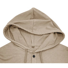 Men's Short-sleeved T-shirts for Sports and Fitness American-style Henley Shirt Hooded Top