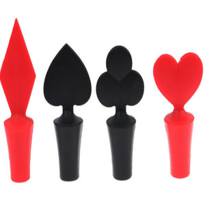 Wine Beer Bottle Stopper Creative Silicone Bar Tools Red Heart Cork Drink Sealer Plug Bar Seal Red Wine Stopper Kitchen Bar Tool