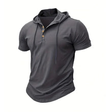 Men's T Shirt Summer Slim Fitness Hooded Short-Sleeved Tees Male Lightweight Hoodie Fitness Breathable Sports Tops