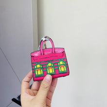 Tiny House Leather Mini Bag Charm Keyring  Decorate  Purse Keychain Pendant