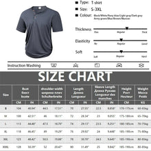 Men's Short Sleeve Henley Neck T-shirt Solid Color Male Tops Slim Fit Button Neck Casual Cozy Tshirt Streetwear S-XXXL