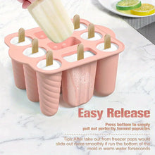 Popsicles Mold Reusable Easy-Release Silicone Homemade Maker Ice Pop Mold Trays with 50 Popsicle Sticks Summer Gifts