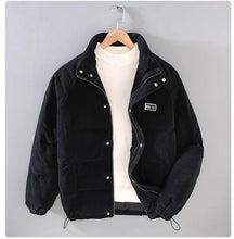 Winter New Men's Jacket Warm Corduroy Cotton Padded Jackets Simple Bread Men Clothing Parkas Coats for Men