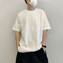 Men Short Sleeve Shirt Trendy Loose Casual Summer Thin Ice Silk Color Block Work Shirt
