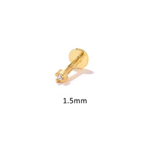 1PCS Piercing Earrings 925 Sterling Silver Stud Earring For Women Bling Zircon 1.5MM/2MM/2.5MM Cartilage Pendientes Fine Jewerly