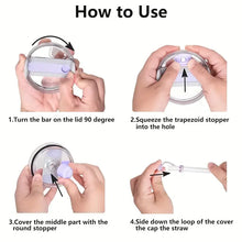 9pcs Tumbler Cup Accessories Set Includes Spill Proof Stopper Straw Bow Charm Chain Silicone Boot Straw Cover for Stanley Cup