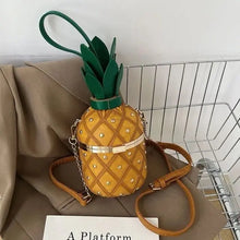 Women Bag 2023 Fashion Cute Pineapple Design Shoulder Bag Originality Design Ladys Crossbody Bag Metal Chain Handbag