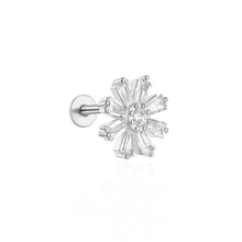CANNER 1PC Ins Simple Flat Head Pierced Stud Earring Women 925 Sterling Silver Ins Tassel Chain Marquise Earring Party Gift