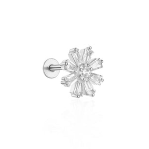 CANNER 1PC Ins Simple Flat Head Pierced Stud Earring Women 925 Sterling Silver Ins Tassel Chain Marquise Earring Party Gift