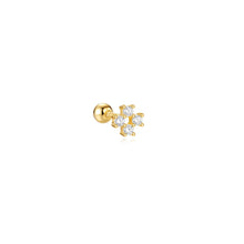 CANNER 1PC Horse Eye Heart-shaped Flat Head Cartilage Piercing Stud Earring Women 925 Sterling Silver Geometric Zircon Earring