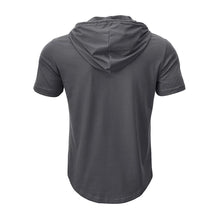 Men's T Shirt Summer Slim Fitness Hooded Short-Sleeved Tees Male Lightweight Hoodie Fitness Breathable Sports Tops