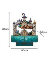 Alice Tea Party Music Box DIY Wooden 3D Puzzle Model Building Kits with Rotating Table Princess Gift for Girls Birthday
